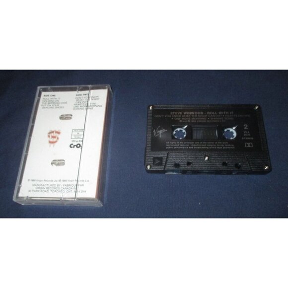 Steve Winwood - Roll With It on cassette (Virgin Records Canada, 1988) - Picture 4 of 4